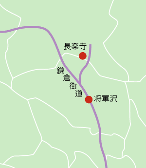 将軍沢と長楽寺の位置｜地図